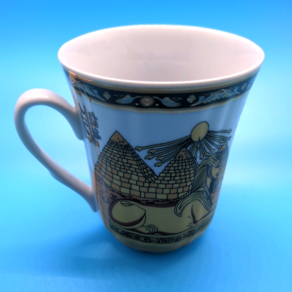 Decorative ceramic hand crafted cup